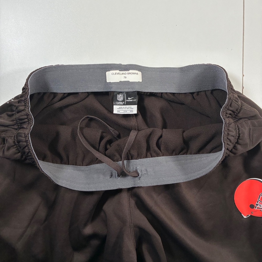 Nike Cleveland Browns Player Issue Sweatpants 3XL Brown NFL Onfield Therma-FIT - Picture 4 of 11